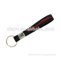 custom make fill color embossed words silicone rubber keychain